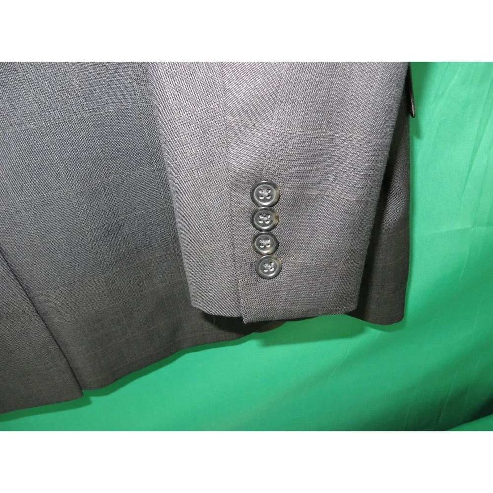 Jos. A. Bank Signature 2-Pc Brown Glen Plaid 100% Wool Suit 2 Button 46R/41x31.5 - Picture 12 of 16